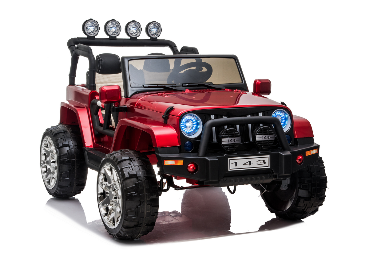 2 Seater 24 Volt 4x4 Electric Ride On Jeep Style Rubber Tires Fully Loaded Truck ATV UTV For Kids W/Magic Cars® Wireless Parental Control