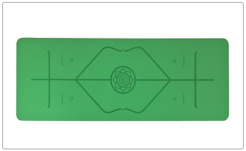 Premium Natural Rubber Alignment Yoga Mat — Sacred Studio Edition