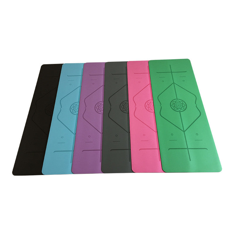 Premium Natural Rubber Alignment Yoga Mat — Sacred Studio Edition