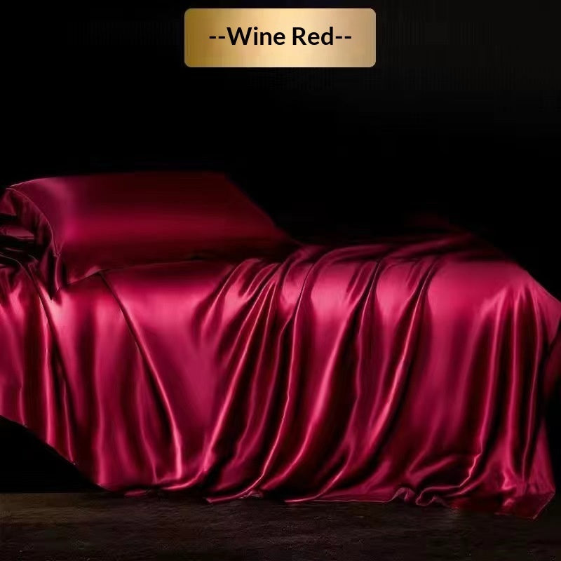 High-end Silk Four-piece Bedding Set Sheets And Duvet Cover