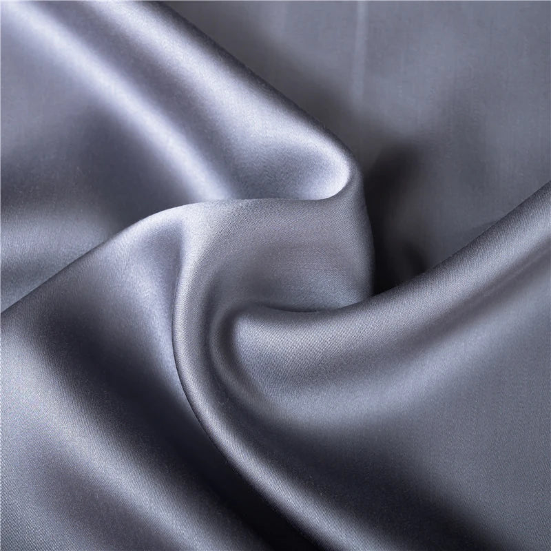 Solid Color Flat Sheet Natural Mulberry Silk Bed Sheet King Queen Size Luxury Super Soft Comfortable Bedsheet