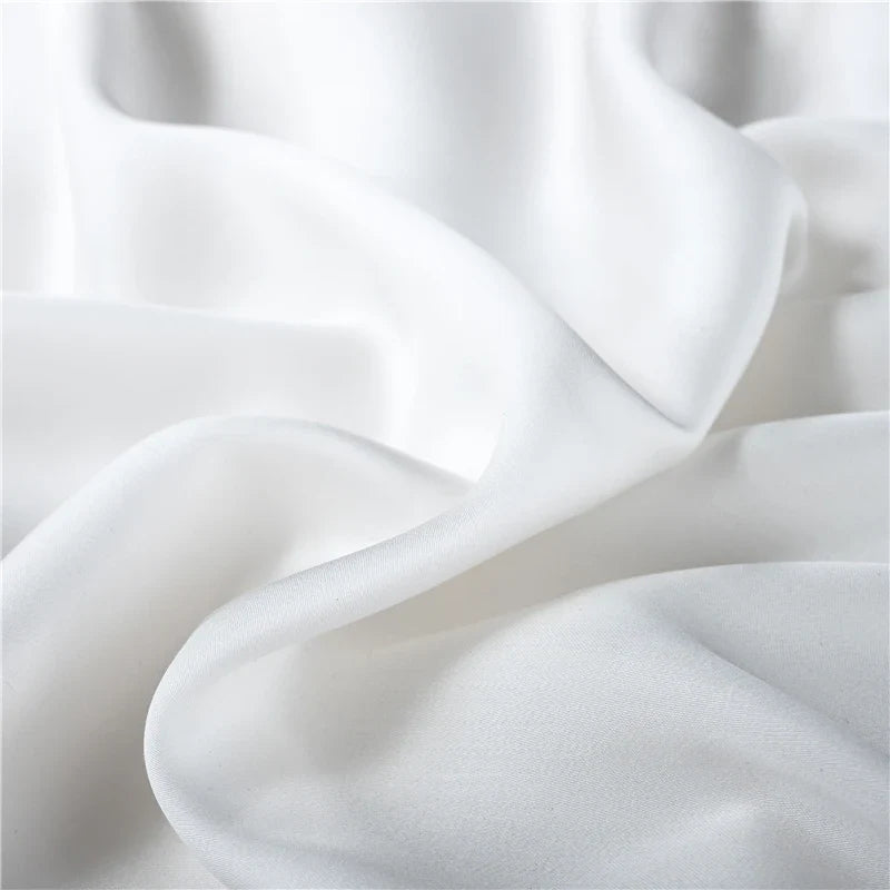 Solid Color Flat Sheet Natural Mulberry Silk Bed Sheet King Queen Size Luxury Super Soft Comfortable Bedsheet