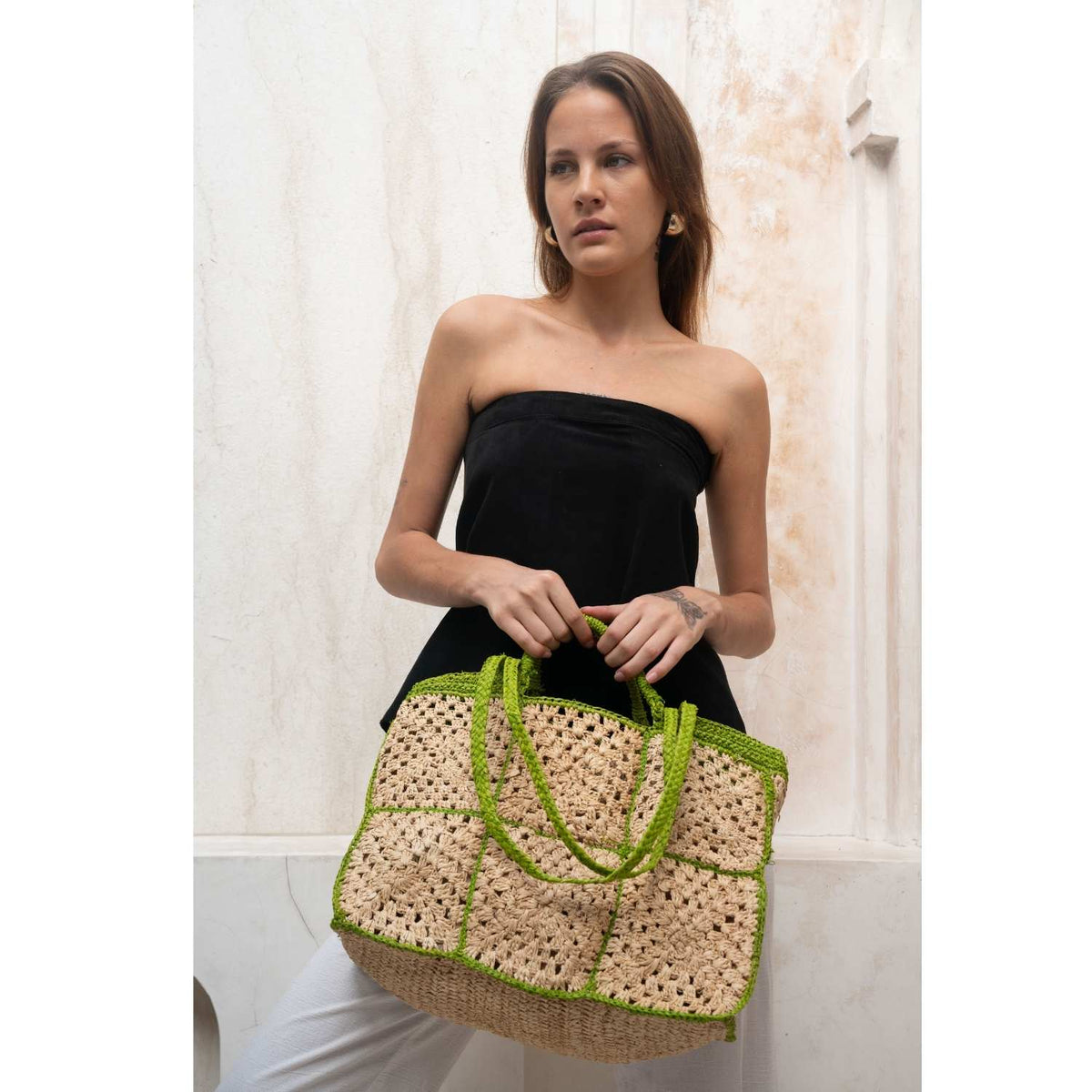 Carrey Raffia Tote bag