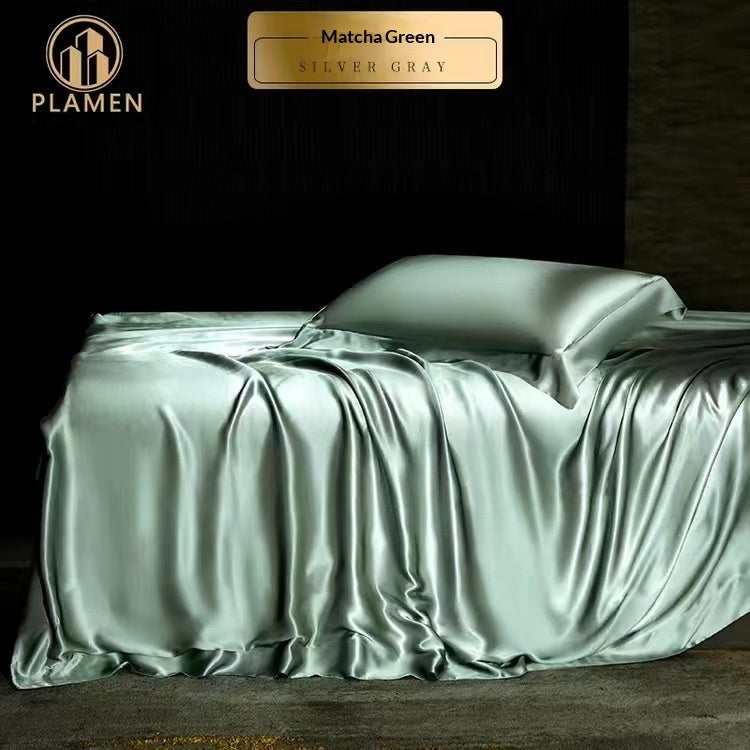 High-end Silk Four-piece Bedding Set Sheets And Duvet Cover