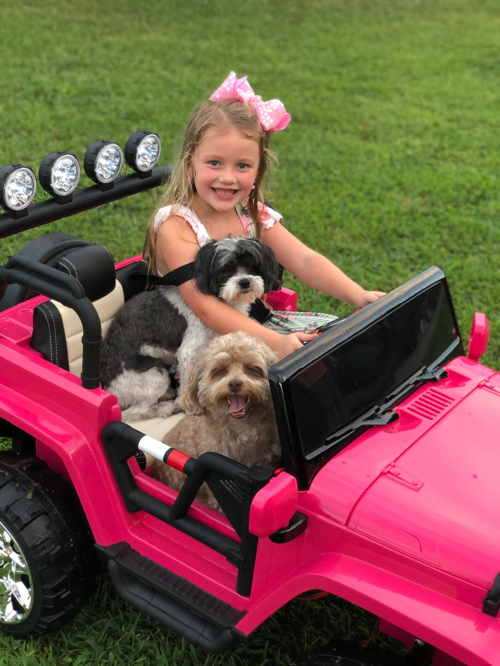 2 Seater 24 Volt 4x4 Electric Ride On Jeep Style Rubber Tires Fully Loaded Truck ATV UTV For Kids W/Magic Cars® Wireless Parental Control