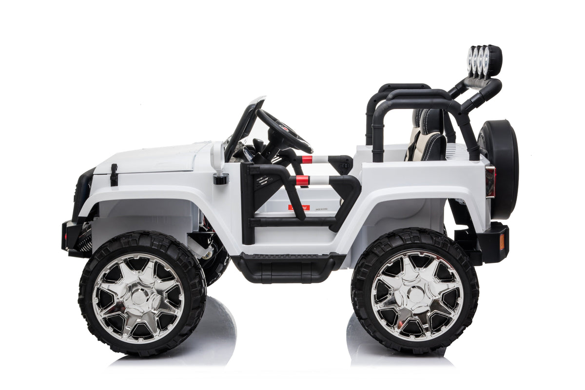 2 Seater 24 Volt 4x4 Electric Ride On Jeep Style Rubber Tires Fully Loaded Truck ATV UTV For Kids W/Magic Cars® Wireless Parental Control